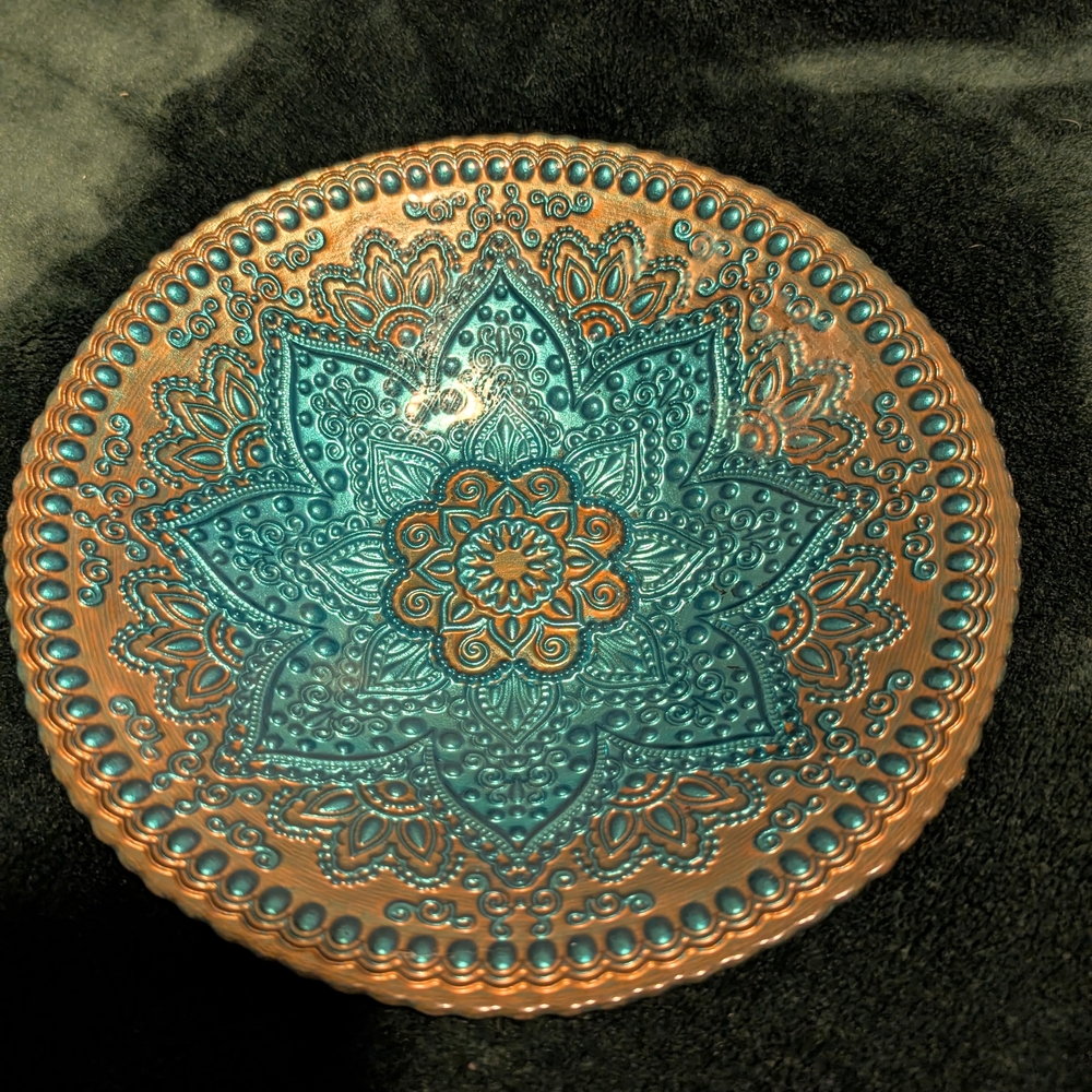 Intricate Green Decorative Bowl